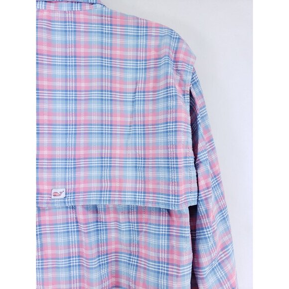 Vineyard Vines Vented Harbor Shirt Men's Size Medium Pink Plaid - Picture 3 of 8